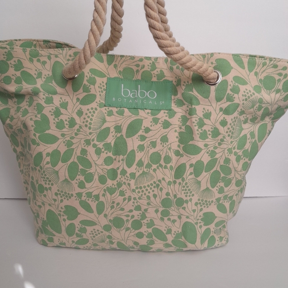 PRICE DROP! Babo Botanicals Green 🍃 Tote Size: OS  Babo Botanicals - Picture 2 of 12